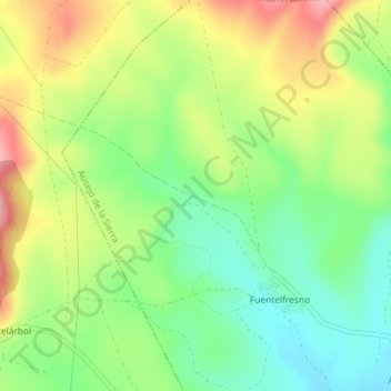 Mappa topografica Prado Nuevo, altitudine, rilievo