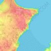 Mappa topografica Saint-Guireuc, altitudine, rilievo