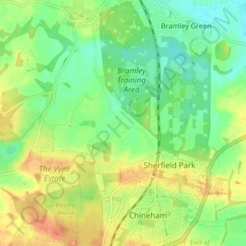 Mappa topografica Cufaude, altitudine, rilievo