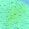 Mappa topografica Shanghai, altitudine, rilievo