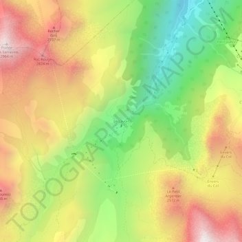 Mappa topografica Le Lavoir, altitudine, rilievo