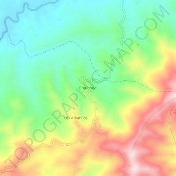 Mappa topografica Chiriboga, altitudine, rilievo