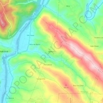 Mappa topografica Belfeiro, altitudine, rilievo