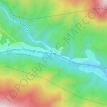 Mappa topografica Grant, altitudine, rilievo