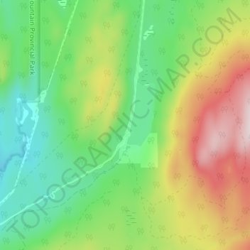 Mappa topografica Chute Lake, altitudine, rilievo