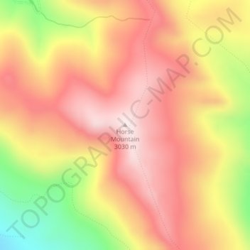 Mappa topografica Horse Mountain, altitudine, rilievo