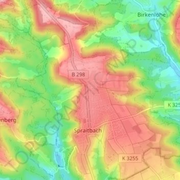 Mappa topografica Vorderlintal, altitudine, rilievo