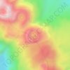 Mappa topografica Cadena Volcánica de los Coconucos, altitudine, rilievo
