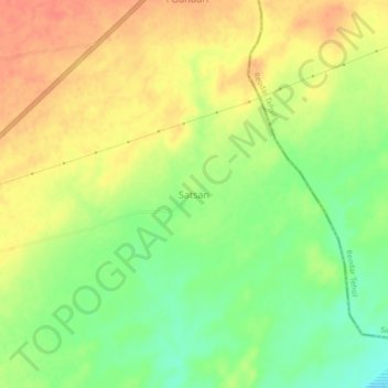Mappa topografica Satsan, altitudine, rilievo