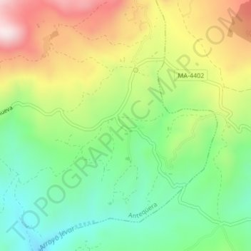 Mappa topografica La Higuera, altitudine, rilievo