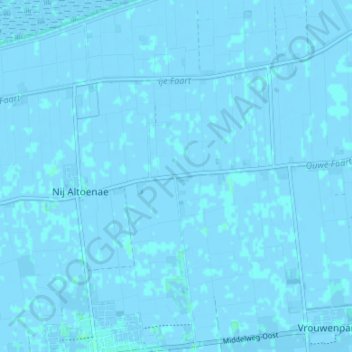 Mappa topografica Oudebildtdijk, altitudine, rilievo