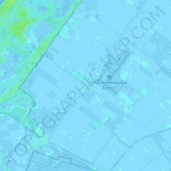 Mappa topografica Zuid-Eierland, altitudine, rilievo