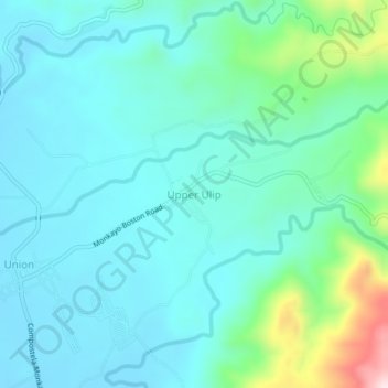 Mappa topografica Upper Ulip, altitudine, rilievo