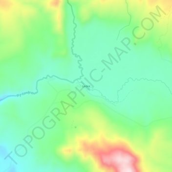 Mappa topografica Leckie, altitudine, rilievo