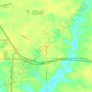 Mappa topografica Nunica, altitudine, rilievo