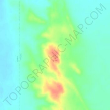 Mappa topografica Round Hill, altitudine, rilievo