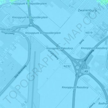 Mappa topografica Boesingheliede, altitudine, rilievo