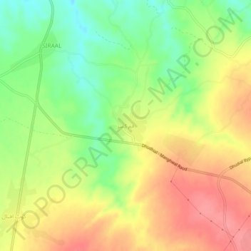 Mappa topografica Fim Kassar, altitudine, rilievo