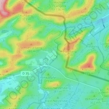 Mappa topografica Bremendell, altitudine, rilievo