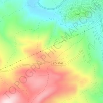 Mappa topografica San Marcos, altitudine, rilievo