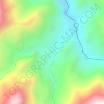 Mappa topografica Crucero Nogales, altitudine, rilievo