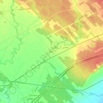 Mappa topografica Julien, altitudine, rilievo