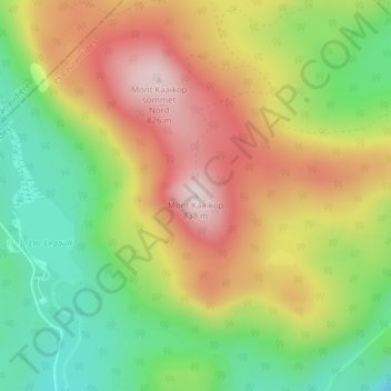 Mappa topografica Mont Kaaikop, altitudine, rilievo