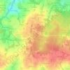 Mappa topografica Les Quatre Routes des Landes, altitudine, rilievo