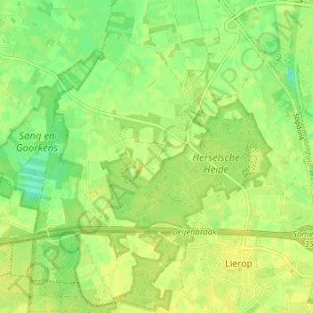 Mappa topografica Gebergte, altitudine, rilievo
