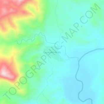 Mappa topografica Guacamayas, altitudine, rilievo