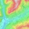 Mappa topografica La Fougère, altitudine, rilievo
