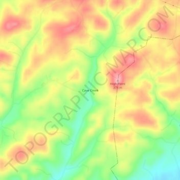 Mappa topografica Cave Creek, altitudine, rilievo
