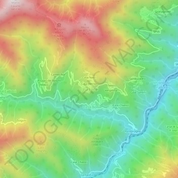 Mappa topografica Casa Forlai, altitudine, rilievo