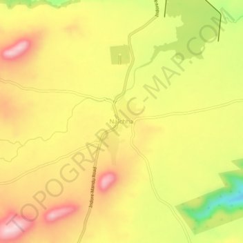 Mappa topografica Nalchha, altitudine, rilievo