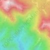 Mappa topografica Sorgenti dell'Aniene, altitudine, rilievo