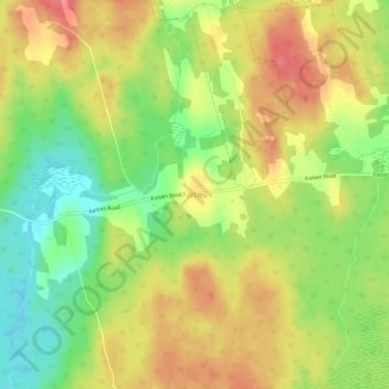 Mappa topografica Forties, altitudine, rilievo