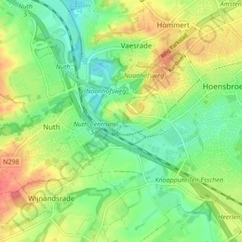 Mappa topografica Terschuren, altitudine, rilievo