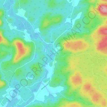 Mappa topografica Pincebec, altitudine, rilievo