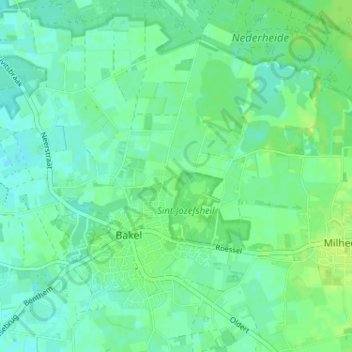 Mappa topografica Zand, altitudine, rilievo