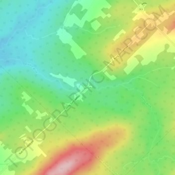 Mappa topografica La Gin, altitudine, rilievo