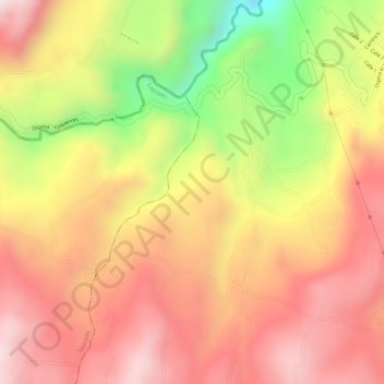 Mappa topografica Conchilla, altitudine, rilievo