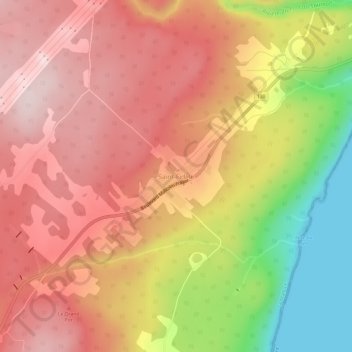 Mappa topografica Saint-Fidèle, altitudine, rilievo
