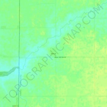 Mappa topografica Pence, altitudine, rilievo