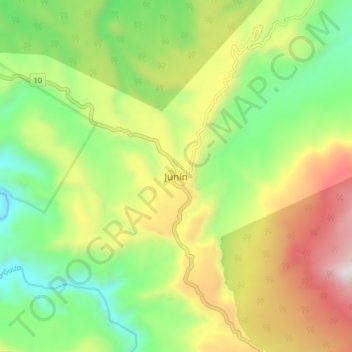 Mappa topografica Junin, altitudine, rilievo