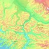 Mappa topografica Valdez-Cordova (CA), altitudine, rilievo