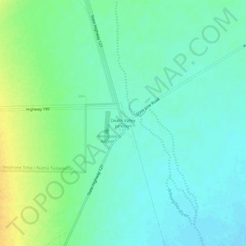 Mappa topografica Death Valley Junction, altitudine, rilievo