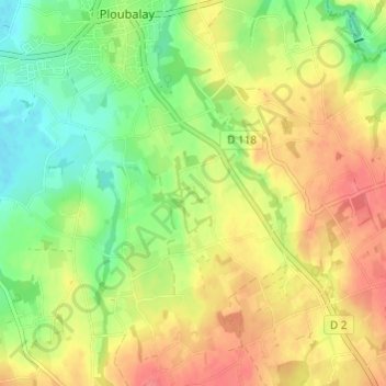 Mappa topografica La Ravillais, altitudine, rilievo
