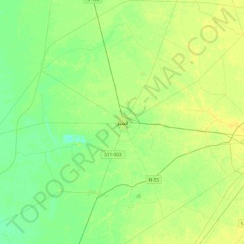 Mappa topografica Qambar, altitudine, rilievo
