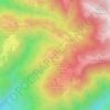 Mappa topografica Monte Pescini, altitudine, rilievo