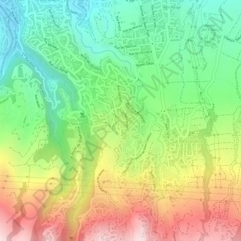 Mappa topografica La Confiance, altitudine, rilievo